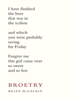 cover image of Broetry